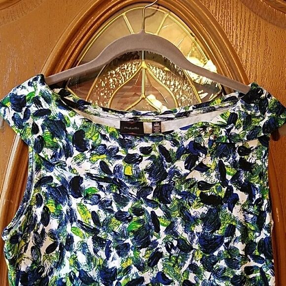 Rafaella green blue print dress Sz. S NWOT - Picture 2 of 5